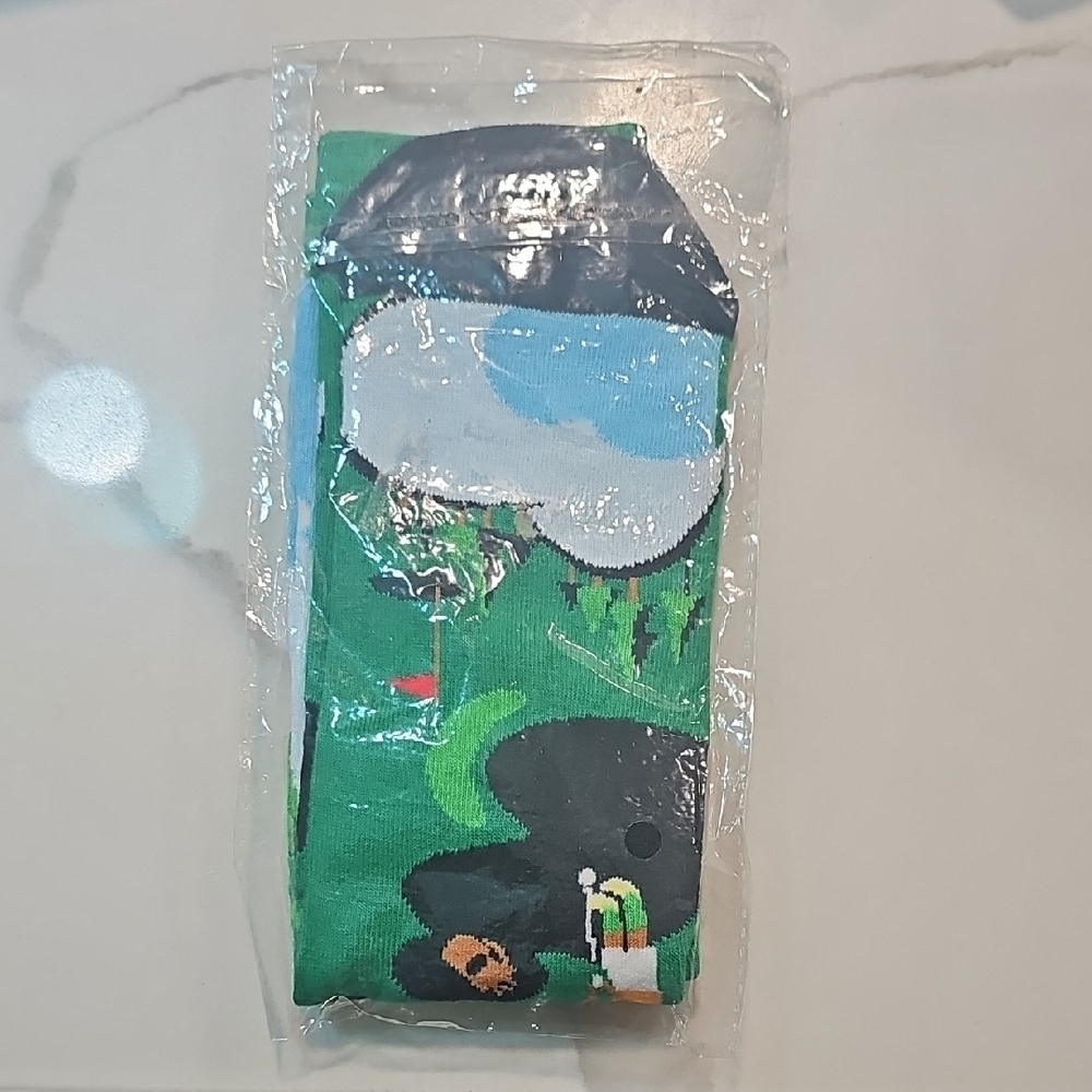 GOLF FUN SOCKS Green Graphic Socks